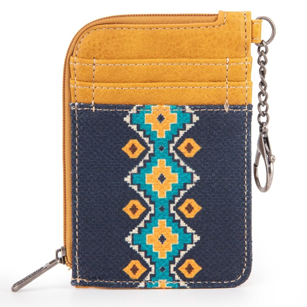 8367 Wrangler Card Wallet Boho Aztec Credit Card Holder with Zipper Pocket